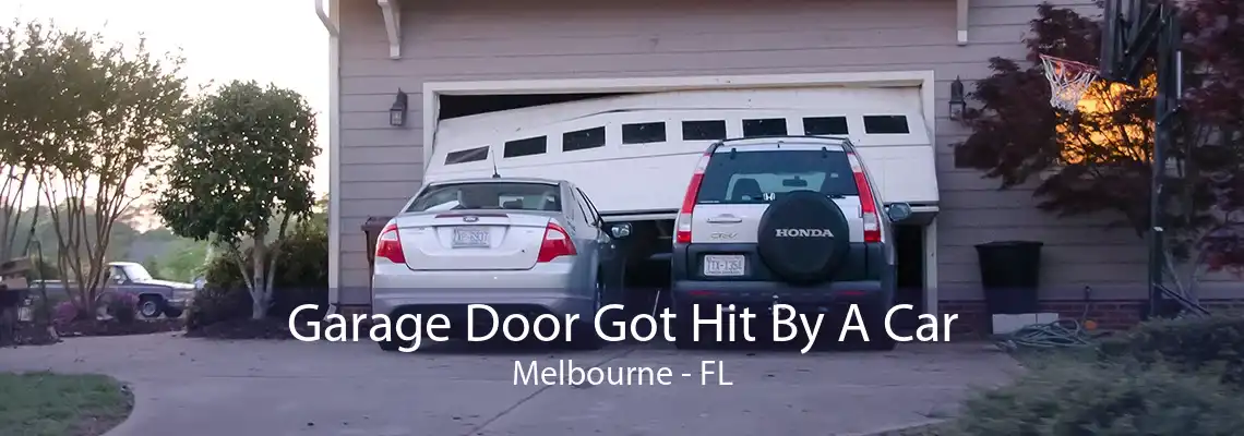 Garage Door Got Hit By A Car Melbourne - FL