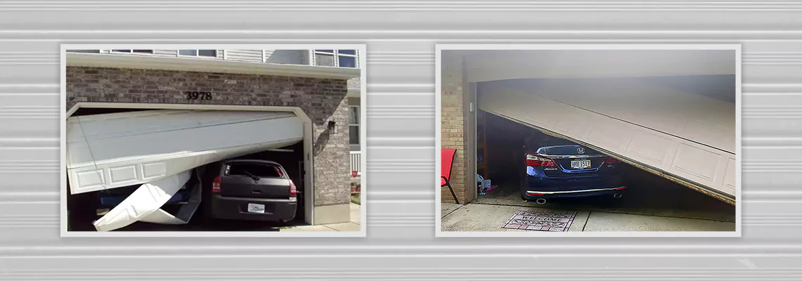 Repair Commercial Garage Door Got Hit By A Car in Melbourne, Florida